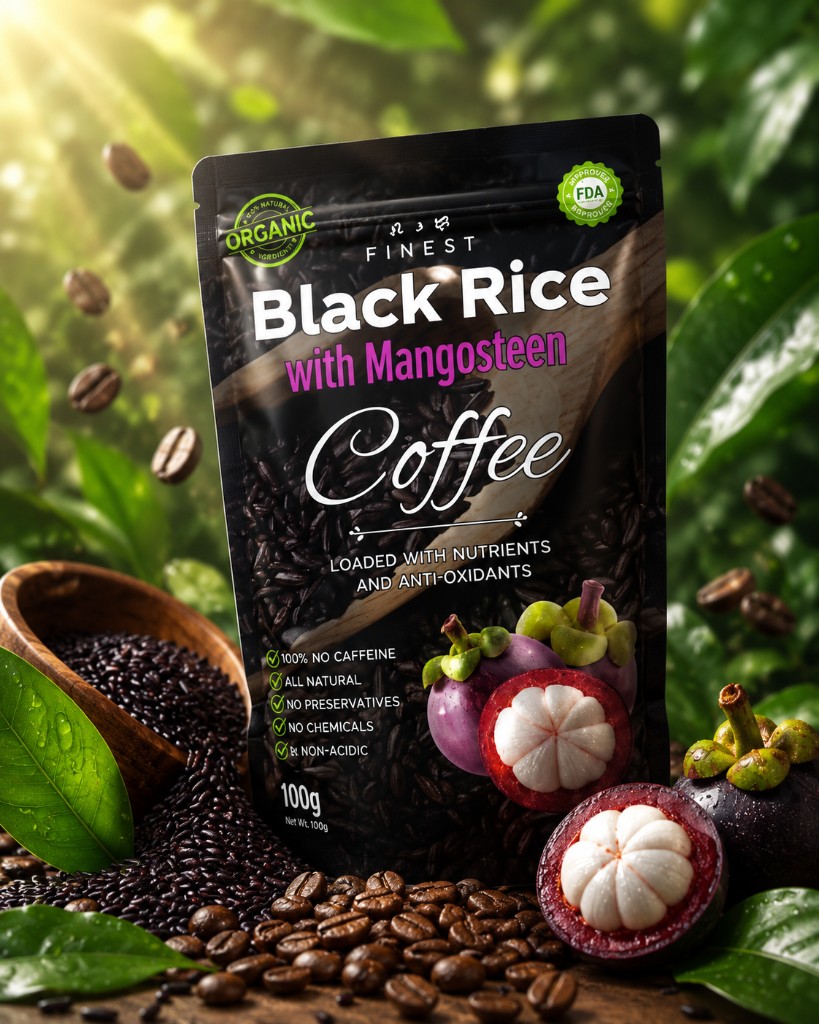 Black Rice with Mangosteen Coffee